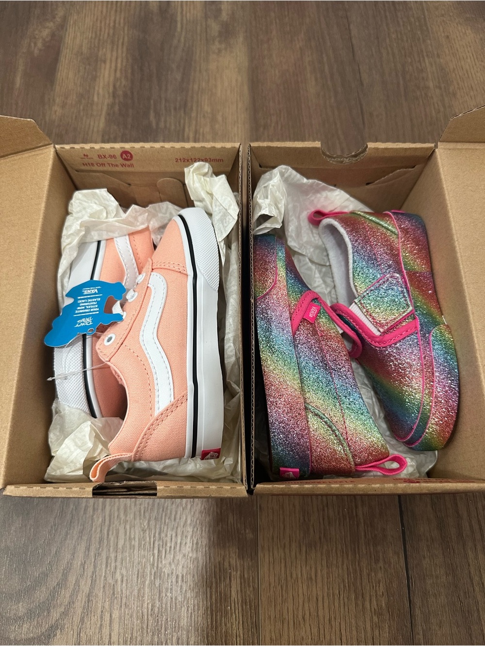 Two pairs of NEW toddlers Vans size 7